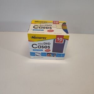 MEMOREX 10 Pack Rainbow Mini DVD Cases NEW